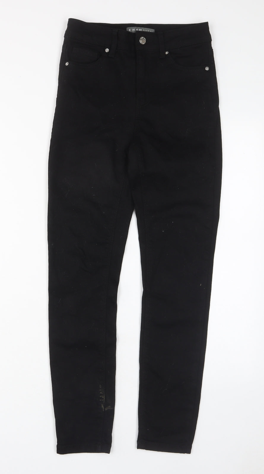 Denim & Co. Womens Black Cotton Skinny Jeans Size 8 L27 in Regular Zip - Pockets