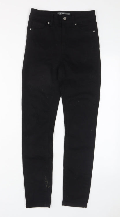 Denim & Co. Womens Black Cotton Skinny Jeans Size 8 L27 in Regular Zip - Pockets