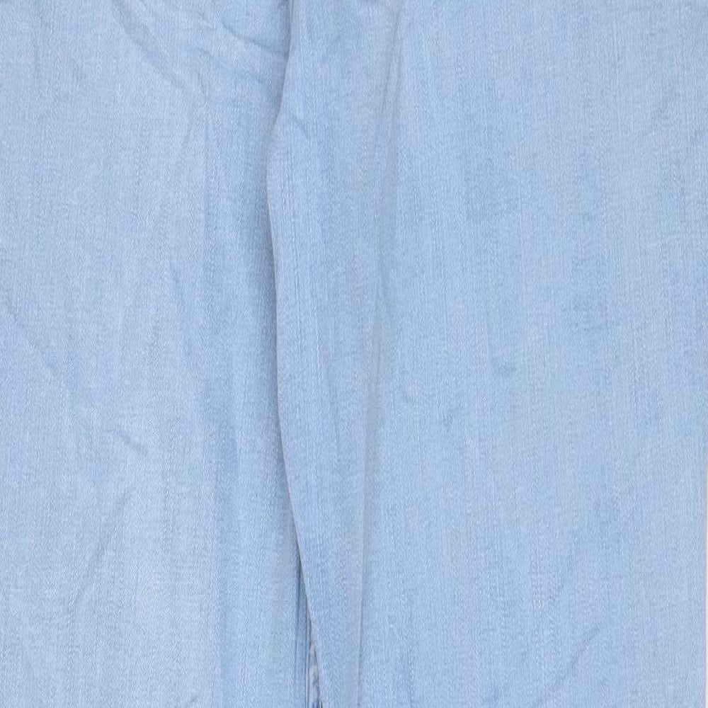Classic Womens Blue Cotton Straight Jeans Size 32 in L28 in Regular Zip - Pockets