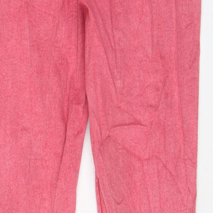 Miss Selfridge Womens Pink Cotton Skinny Jeans Size 12 L29 in Regular Zip - Pockets