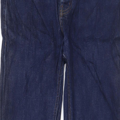 Denim & Co. Mens Blue Cotton Straight Jeans Size 32 in L30 in Slim Zip - Pockets