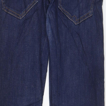 Denim & Co. Mens Blue Cotton Straight Jeans Size 32 in L30 in Slim Zip - Pockets