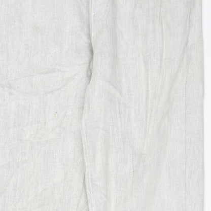 Levi's Mens Grey Cotton Straight Jeans Size 32 in L32 in Regular Zip - Pockets