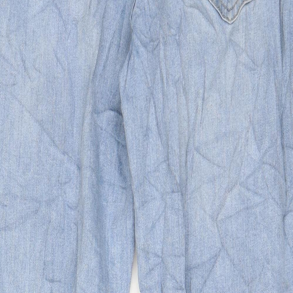 Denim & Co. Mens Blue Cotton Straight Jeans Size 34 in L30 in Regular Button - Pockets