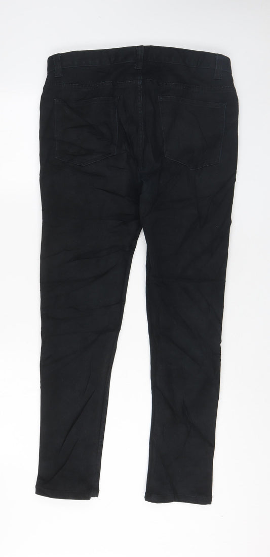 Denim & Co. Mens Black Cotton Skinny Jeans Size 32 in L30 in Regular Zip - Pockets