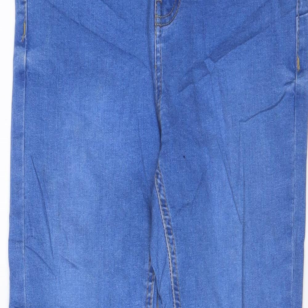 Denim & Co. Womens Blue Cotton Skinny Jeans Size 12 L30 in Regular Zip - Pockets