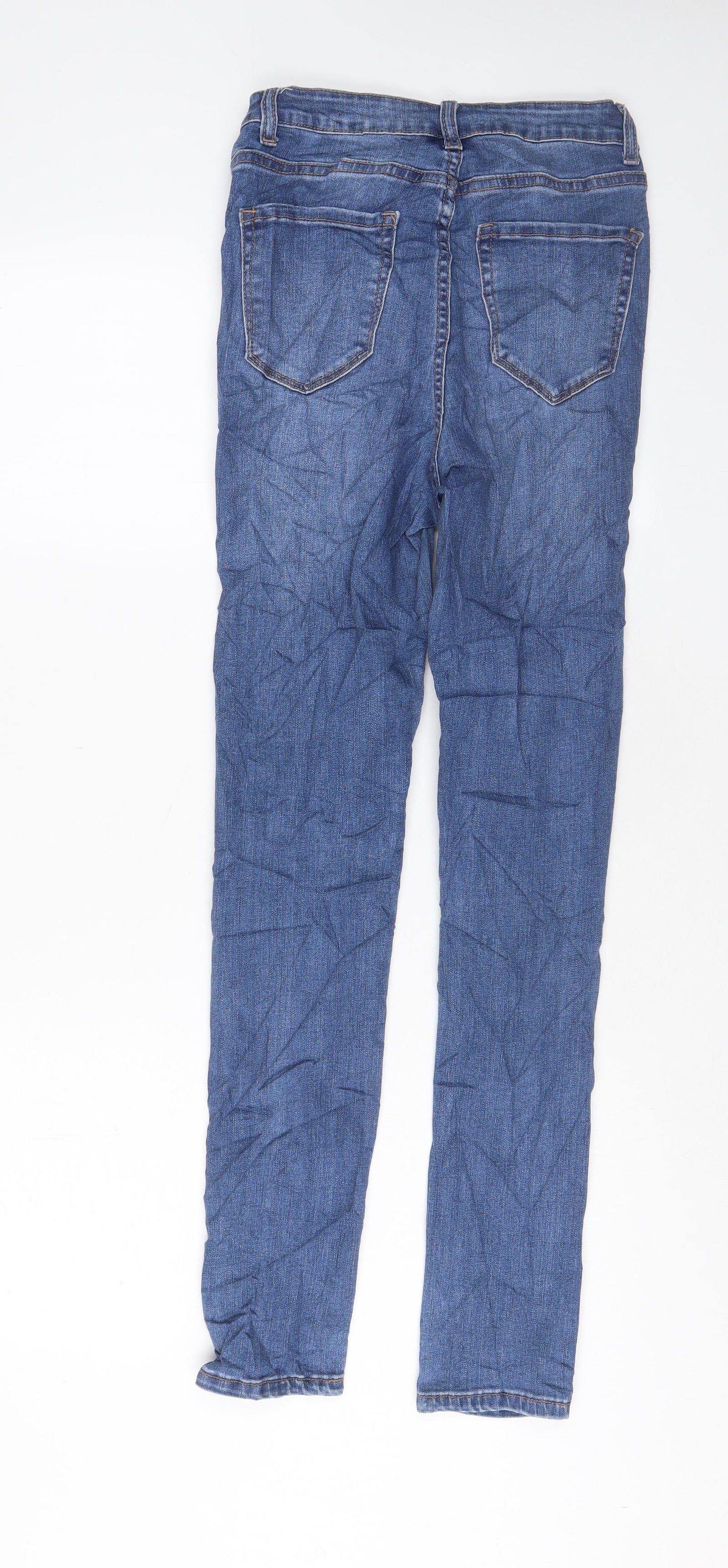 CH Paris Womens Blue Cotton Skinny Jeans Size 8 L29 in Regular Zip - Pockets