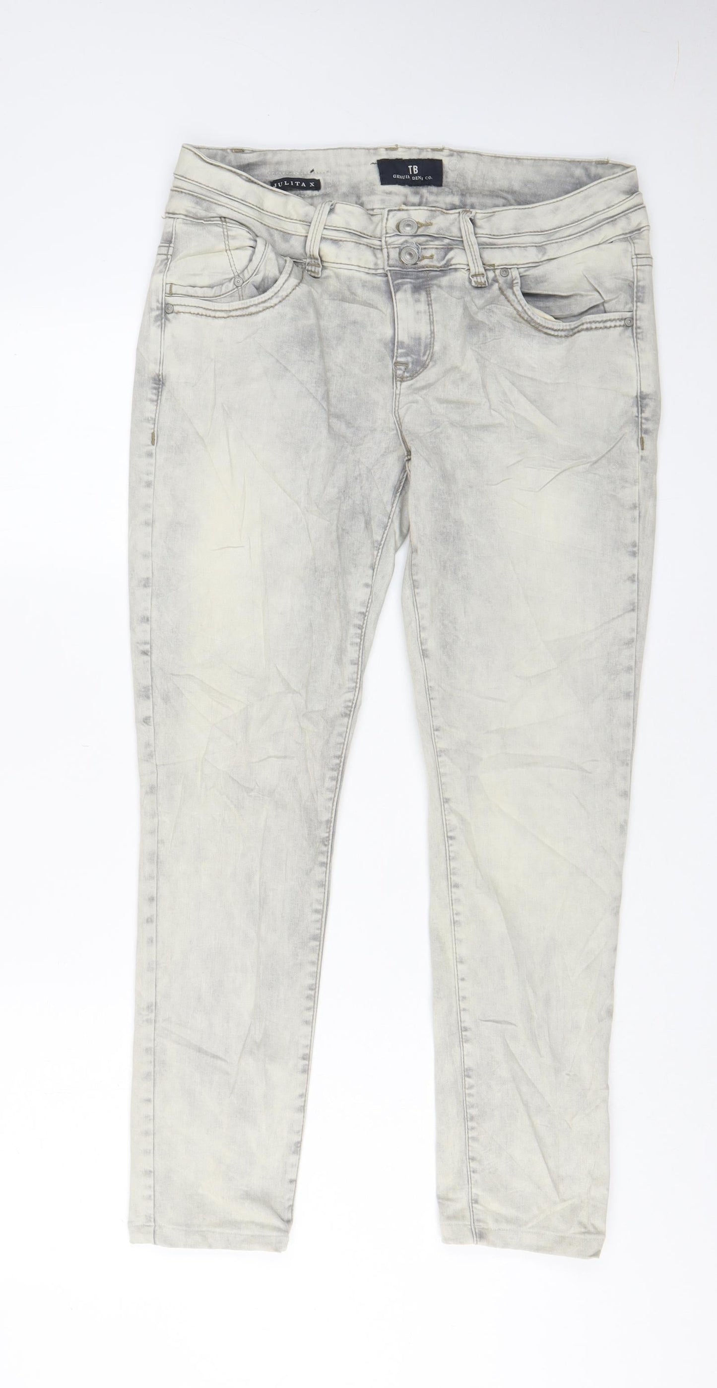 LTB Mens Grey Cotton Skinny Jeans Size 32 in L30 in Regular Zip - Pockets