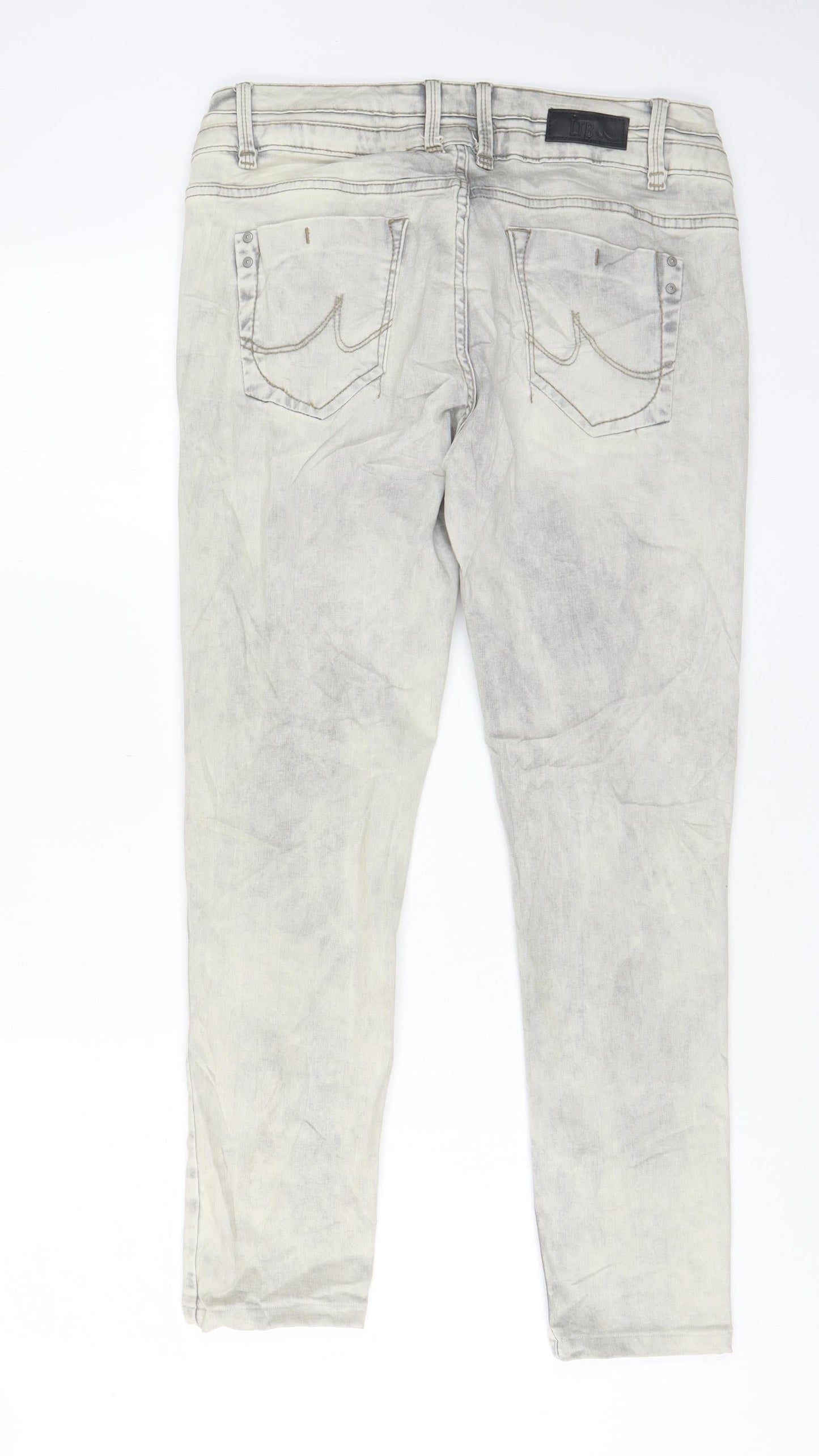 LTB Mens Grey Cotton Skinny Jeans Size 32 in L30 in Regular Zip - Pockets