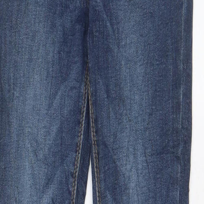 Denim & Co. Womens Blue Cotton Skinny Jeans Size 6 L28 in Regular Zip - Pockets