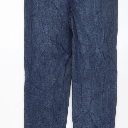 Denim & Co. Womens Blue Cotton Skinny Jeans Size 6 L28 in Regular Zip - Pockets