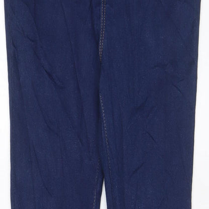 Old Navy Girls Blue Cotton Skinny Jeans Size 16 Years L29 in Regular Zip - Adjustable waist, Pockets