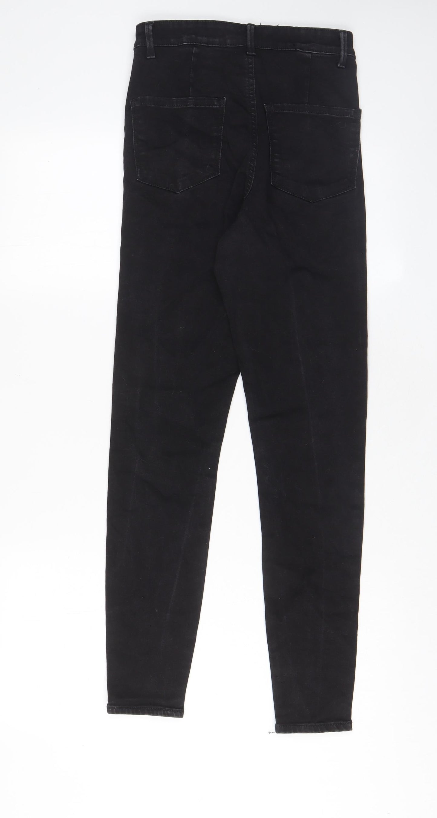 Denim & Co. Womens Black Cotton Skinny Jeans Size 10 L28 in Regular Zip - Pockets