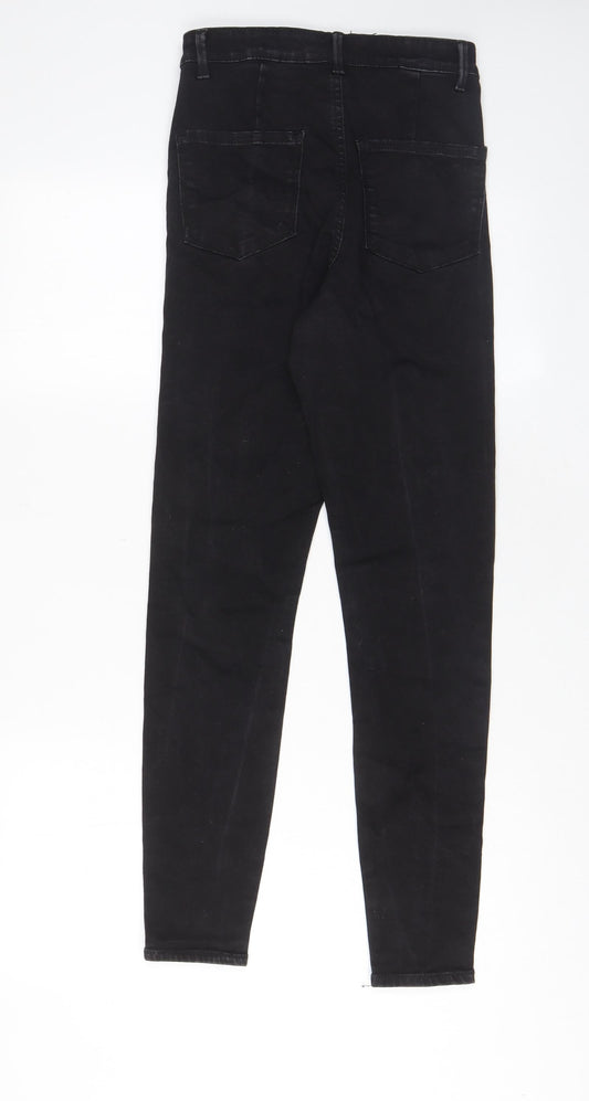 Denim & Co. Womens Black Cotton Skinny Jeans Size 10 L28 in Regular Zip - Pockets