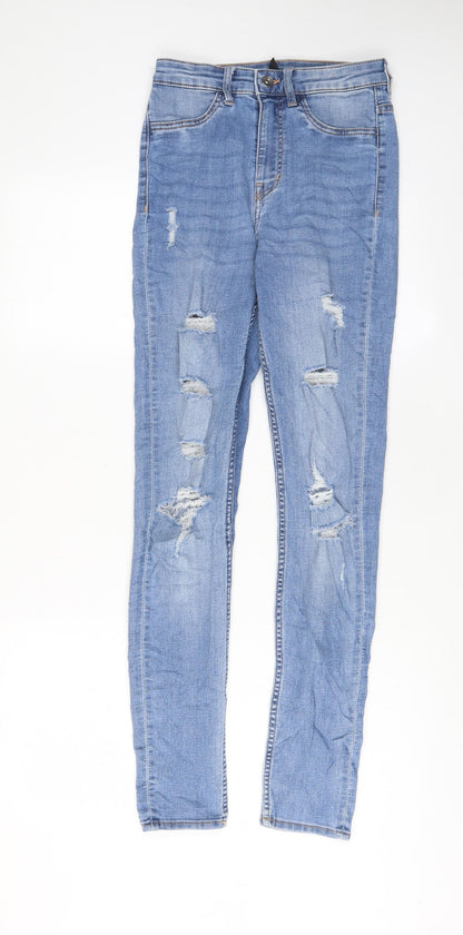Womens UK Size 6 H&M Regular Fit Skinny Blue Jeans