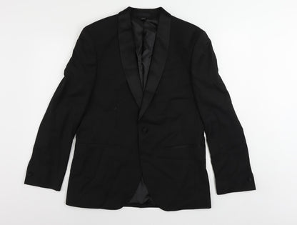 Mens UK Size 38 Marks and Spencer Regular Black Suit Tuxedo