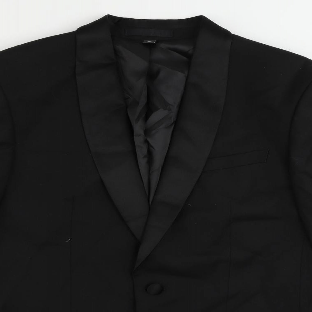 Mens UK Size 38 Marks and Spencer Regular Black Suit Tuxedo