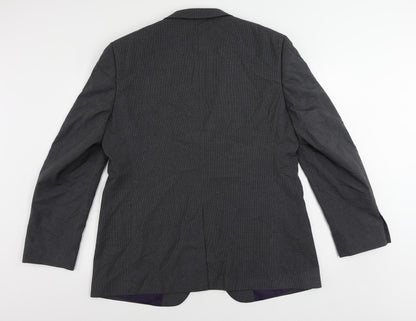 Autograph Mens Grey Polyester Jacket Suit Jacket Size 44 Regular