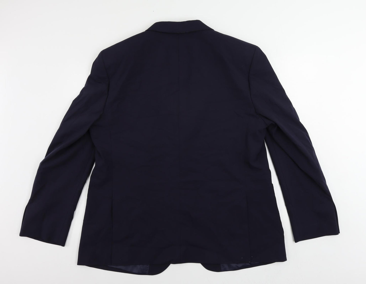 Autograph Mens Blue Polyamide Jacket Suit Jacket Size 46 Regular