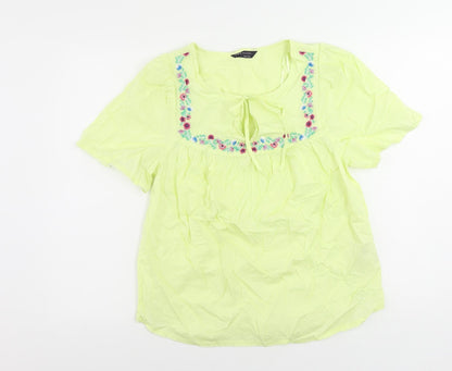 Womens UK Size 6 Marks and Spencer Yellow Basic Blouse