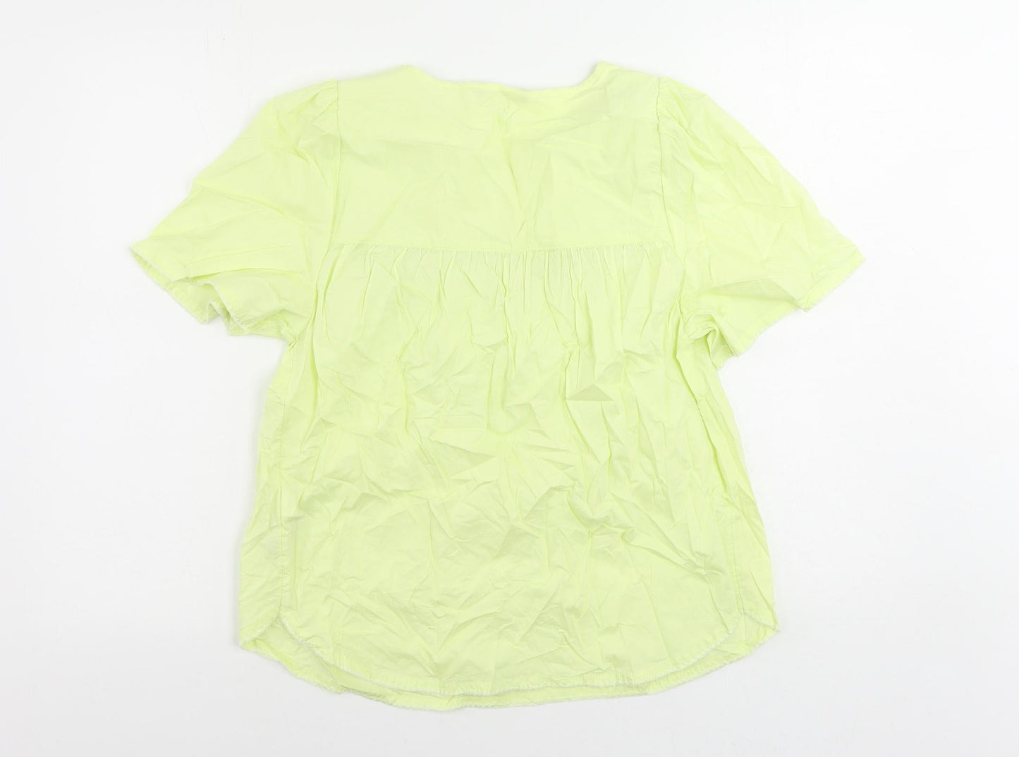 Womens UK Size 6 Marks and Spencer Yellow Basic Blouse