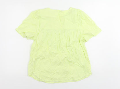 Womens UK Size 6 Marks and Spencer Yellow Basic Blouse