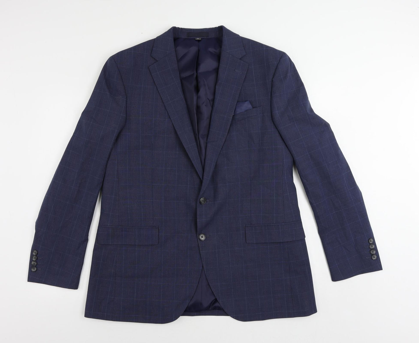 Mens UK Size 44 Marks and Spencer Regular Blue Suit Jacket