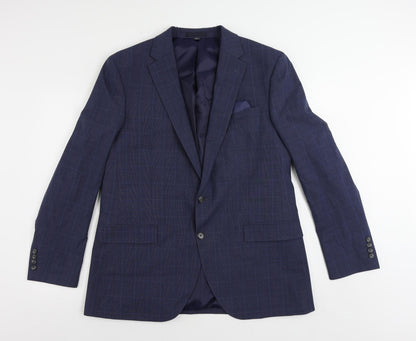 Mens UK Size 44 Marks and Spencer Regular Blue Suit Jacket
