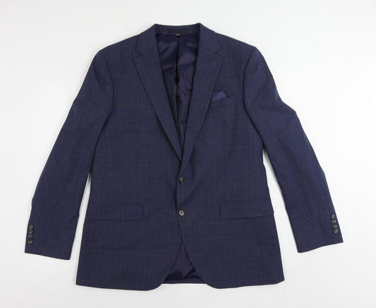 Mens UK Size 44 Marks and Spencer Regular Blue Suit Jacket