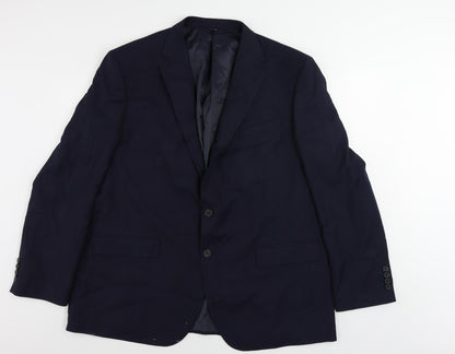 Mens UK Size 46 Marks and Spencer Regular Blue Suit Jacket