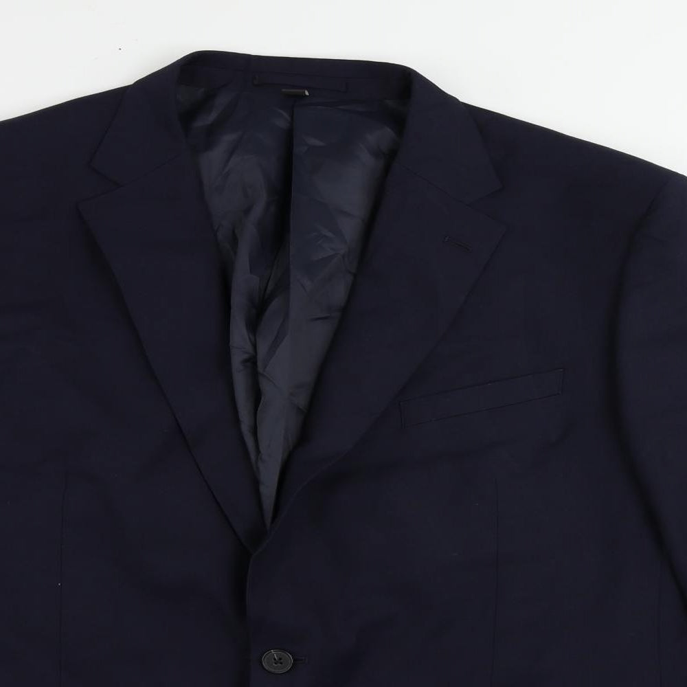 Mens UK Size 46 Marks and Spencer Regular Blue Suit Jacket