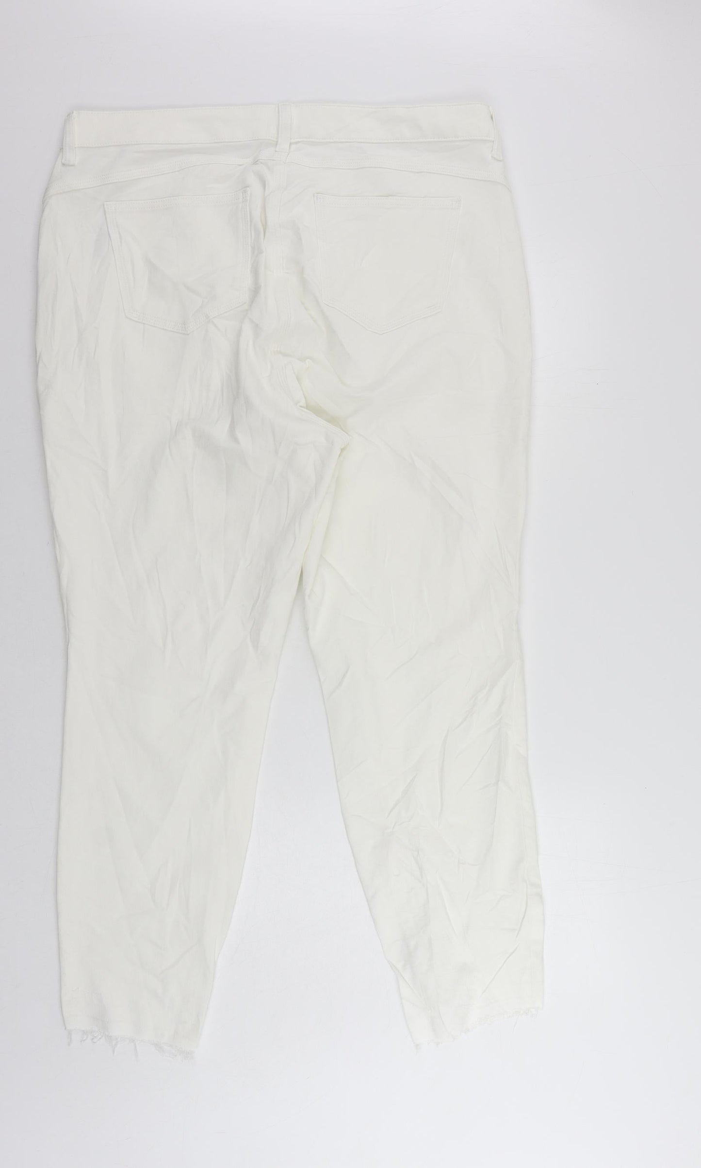 Womens UK Size 22 Marks and Spencer Regular Fit Skinny White Jeans