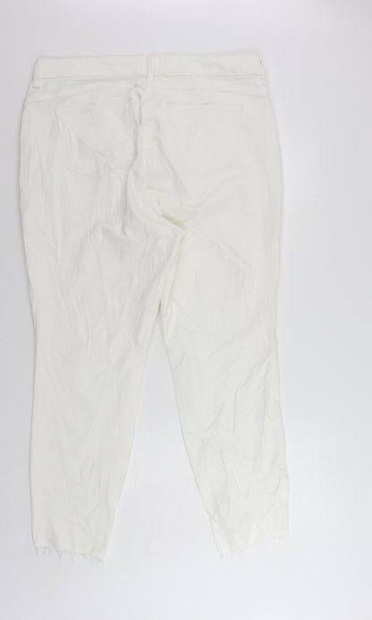 Womens UK Size 22 Marks and Spencer Regular Fit Skinny White Jeans