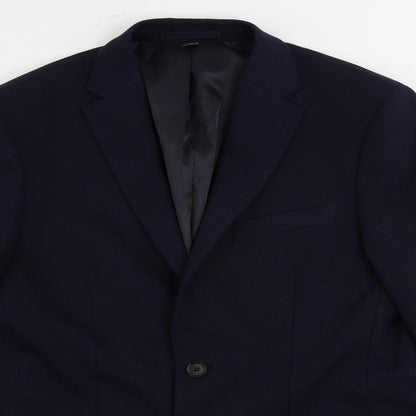 Marks and Spencer Mens Blue Polyamide Jacket Suit Jacket Size 38 Regular