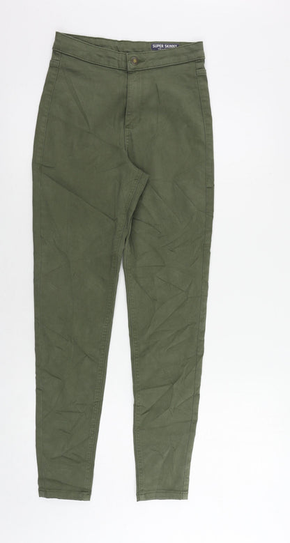 Womens UK Size 8 Marks and Spencer Regular Fit Skinny Green Jeans