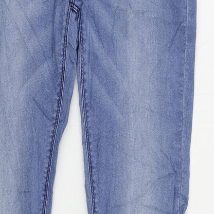 Denim & Co. Womens Blue Cotton Skinny Jeans Size 12 L29 in Regular Zip