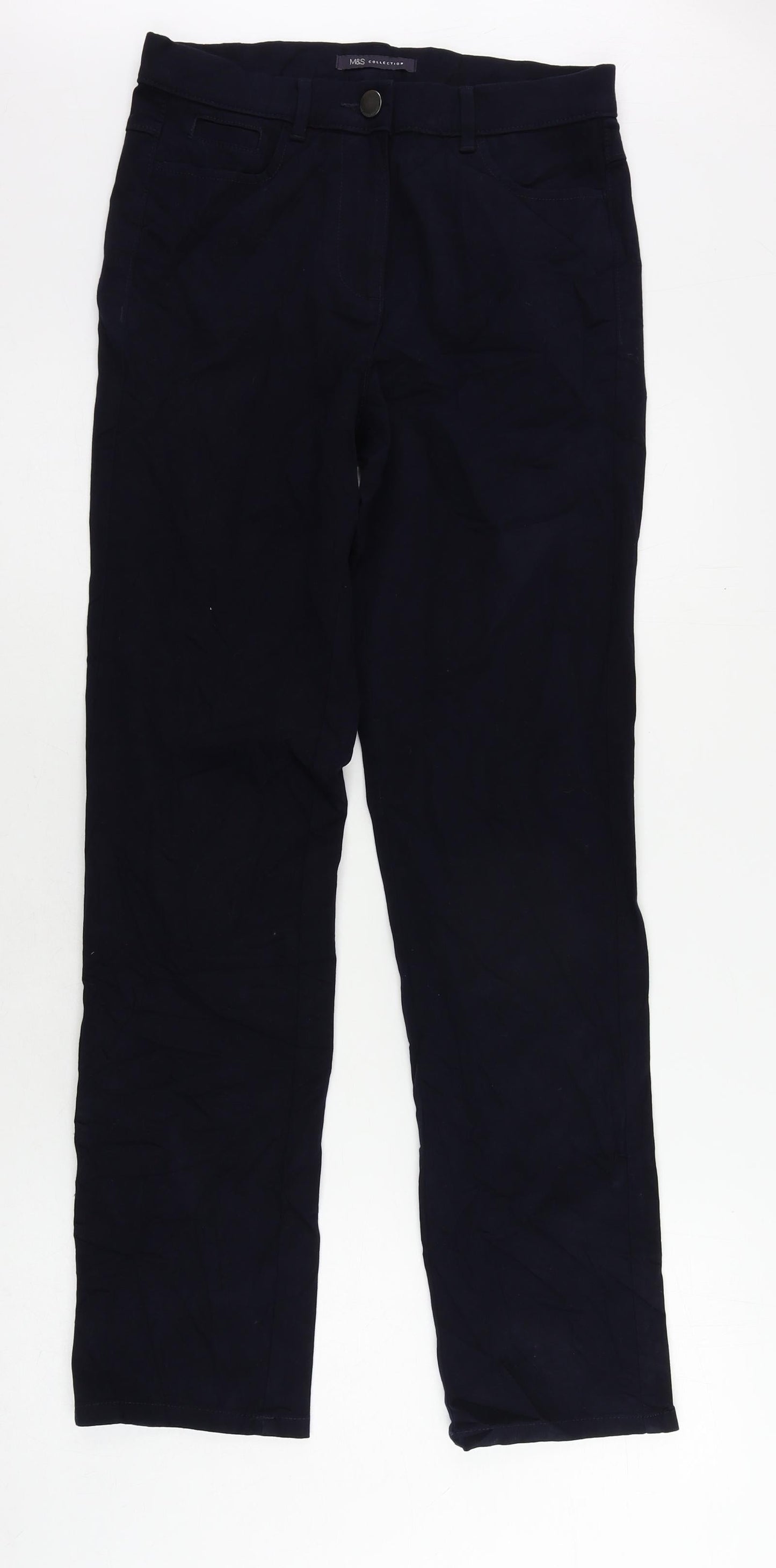 Womens UK Size 8 Marks and Spencer Regular Fit Straight Blue Jeans