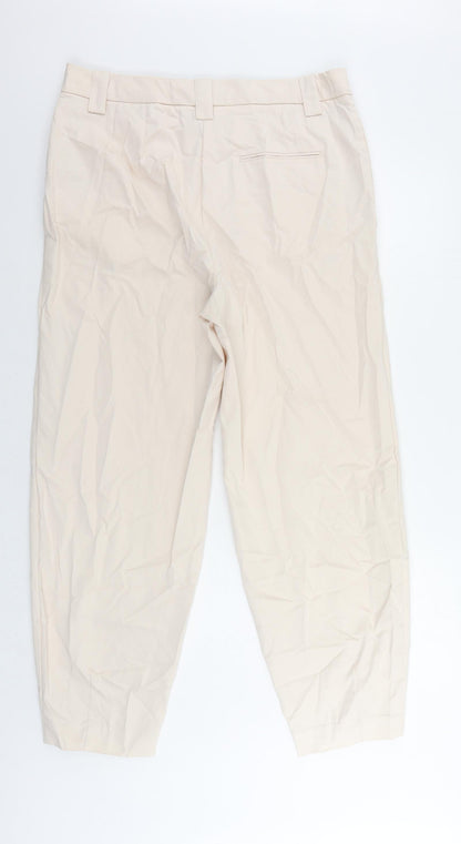 Womens UK Size 16 Marks and Spencer Regular Fit Chino Beige Trousers