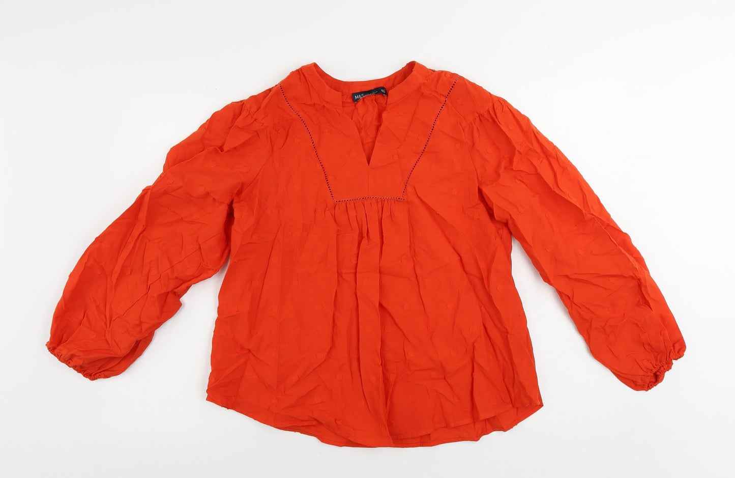 Womens UK Size 8 Marks and Spencer Red Basic Blouse
