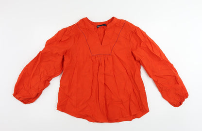 Womens UK Size 8 Marks and Spencer Red Basic Blouse