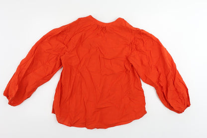 Womens UK Size 8 Marks and Spencer Red Basic Blouse