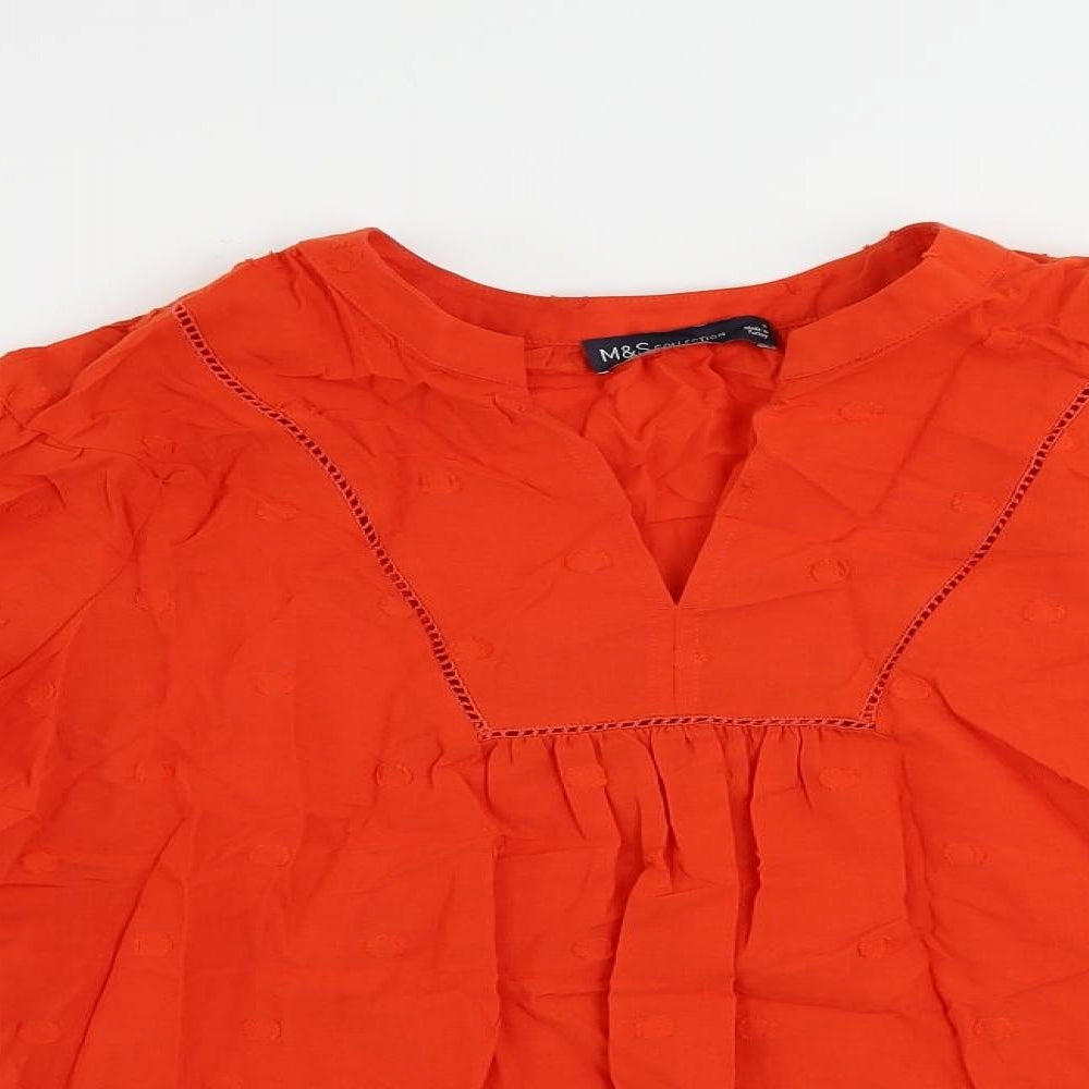 Womens UK Size 8 Marks and Spencer Red Basic Blouse