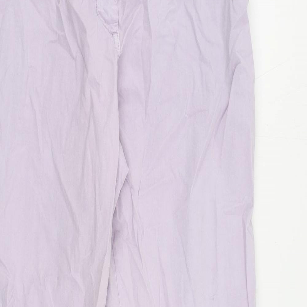 Womens UK Size 8 Marks and Spencer Regular Fit Chino Purple Trousers