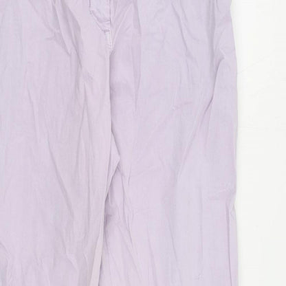 Womens UK Size 8 Marks and Spencer Regular Fit Chino Purple Trousers