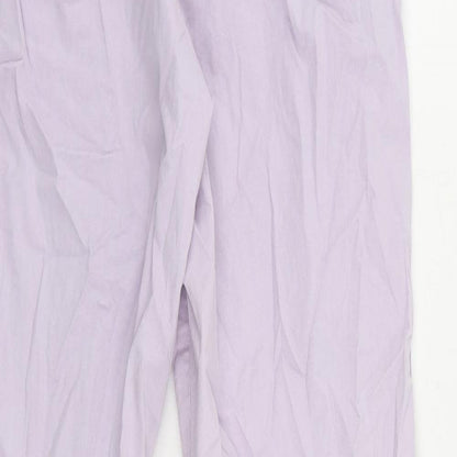 Womens UK Size 8 Marks and Spencer Regular Fit Chino Purple Trousers