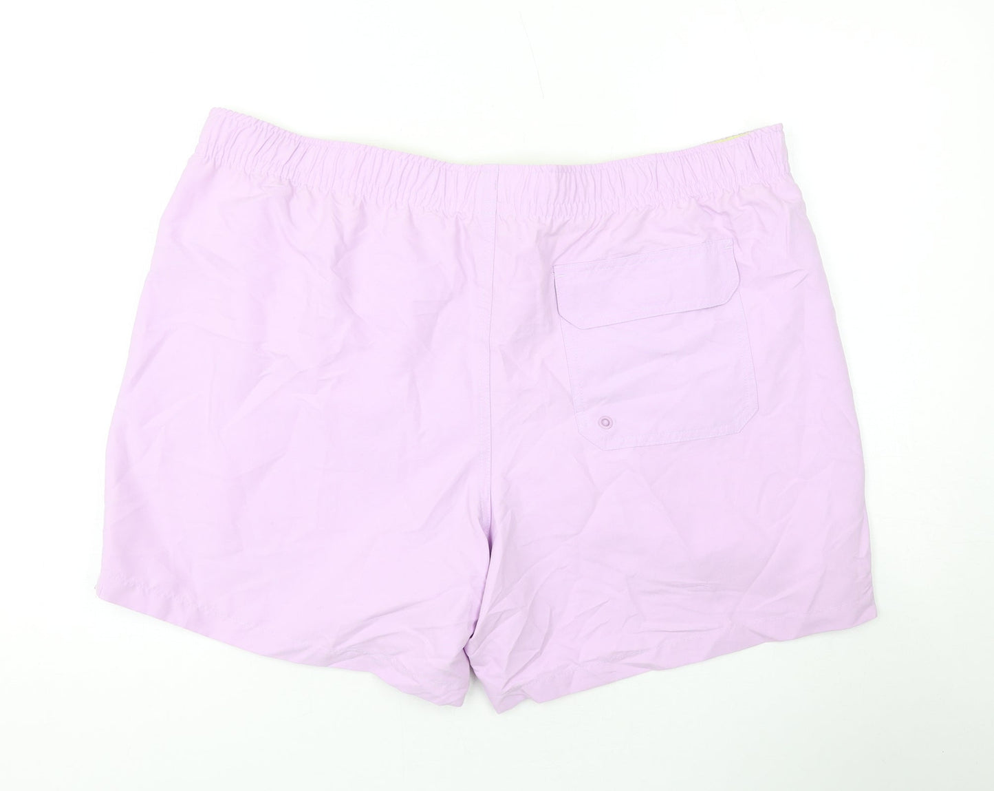 Marks and Spencer Mens Purple Polyester Bermuda Shorts Size 2XL L6 in Regular Drawstring
