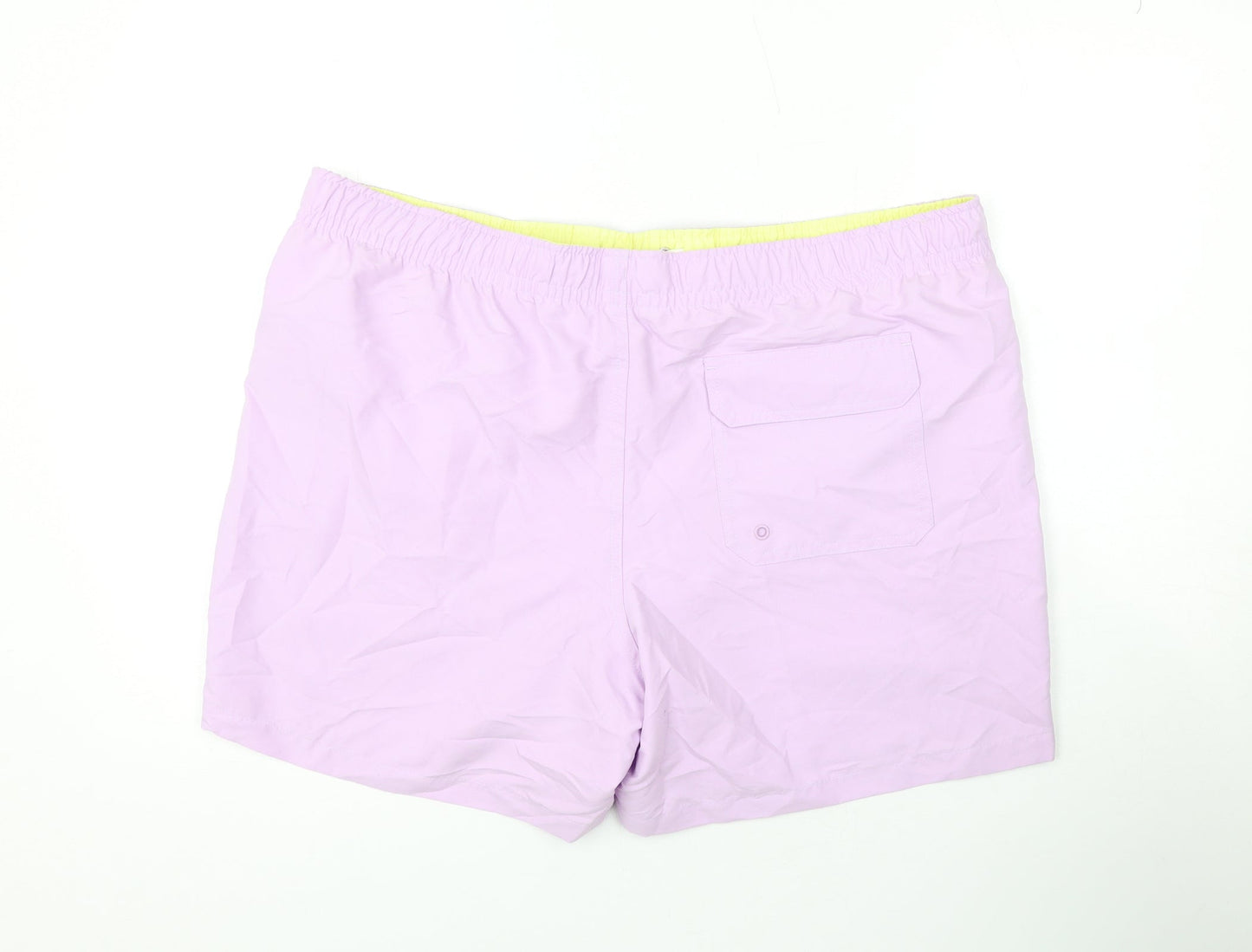 Marks and Spencer Mens Purple Polyester Bermuda Shorts Size 2XL L6 in Regular Drawstring - Swim Shorts