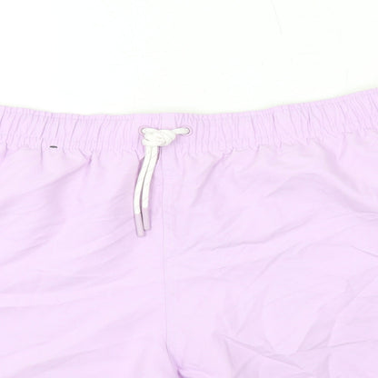 Marks and Spencer Mens Purple Polyester Bermuda Shorts Size 2XL L6 in Regular Drawstring - Swim Shorts