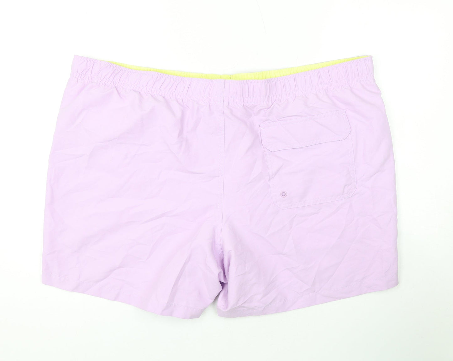 Marks and Spencer Mens Purple Polyester Bermuda Shorts Size 3XL L6 in Regular Drawstring - Swim Shorts