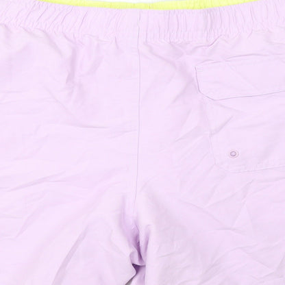 Marks and Spencer Mens Purple Polyester Bermuda Shorts Size 3XL L6 in Regular Drawstring - Swim Shorts